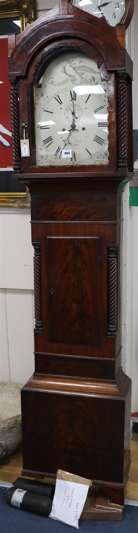 A 19th century eight-day longcase clock by George Poole, Taunton W.48cm